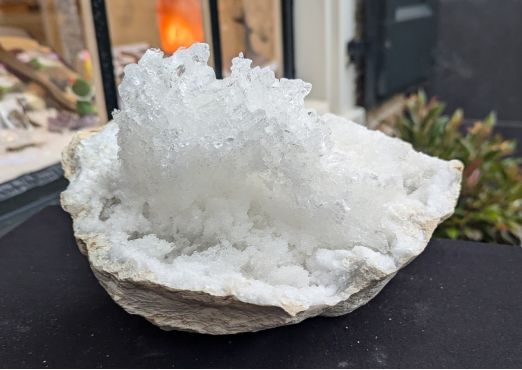 Super kwaliteit Marokkaanse Bergkristal Geode 'schaal' XL spatzuivere kristallen