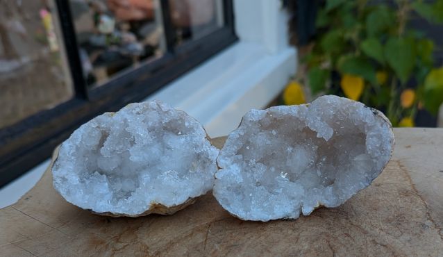 Marokkaanse bergkristal Geode kleine maat