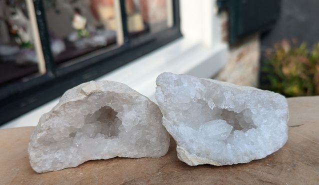 Marokkaanse bergkristal Geode kleine maat